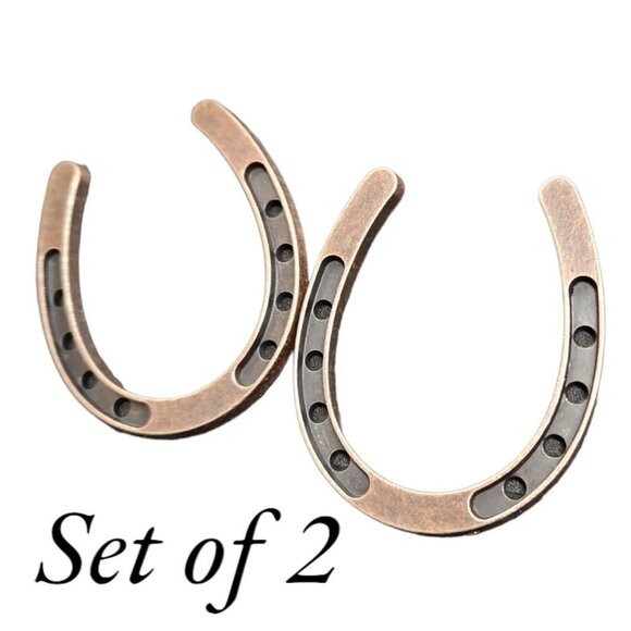 HORSESHOES SET OF 2- Western wedding party favor, Cowboy Wedding Decor, Crafts, - Picture 1 of 5